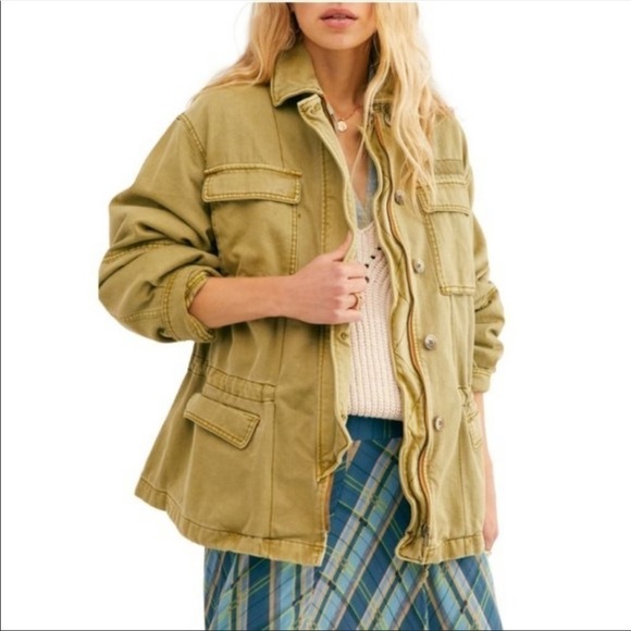 Free People Seize‎ the Day Utility Military Jacket - Picture 1 of 13